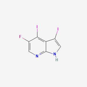 molecular formula C7H3FI2N2 B1391951 5-Fluoro-3,4-diiodo-1H-pyrrolo[2,3-b]pyridine CAS No. 1228666-23-6