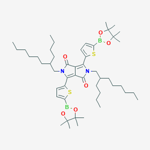 molecular formula C50H78B2N2O6S2 B13919525 2,5-Bis(2-butyloctyl)-3,6-bis(5-(4,4,5,5-tetramethyl-1,3,2-dioxaborolan-2-yl)thiophen-2-yl)pyrrolo[3,4-c]pyrrole-1,4(2H,5H)-dione 