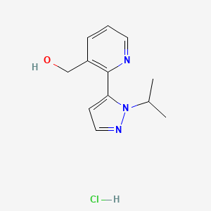 molecular formula C12H16ClN3O B13919535 (2-(1-isopropyl-1H-pyrazol-5-yl)pyridin-3-yl)methanol hydrochloride CAS No. 2245886-82-0