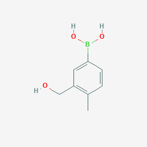 molecular formula C8H11BO3 B1391954 (3-(羟甲基)-4-甲基苯基)硼酸 CAS No. 1451391-54-0