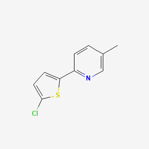 molecular formula C10H8ClNS B1391956 2-(5-氯-2-噻吩基)-5-甲基吡啶 CAS No. 1187163-39-8