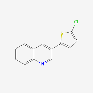 molecular formula C13H8ClNS B1391957 3-(5-氯-2-噻吩基)喹啉 CAS No. 1187169-90-9