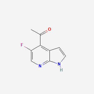 molecular formula C9H7FN2O B1391958 1-(5-氟-1H-吡咯并[2,3-b]吡啶-4-基)乙酮 CAS No. 1228666-59-8
