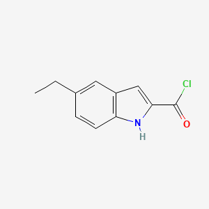 molecular formula C11H10ClNO B13919586 5-Ethyl-1h-indole-2-carbonyl chloride CAS No. 832699-10-2