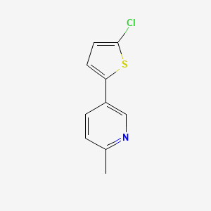 molecular formula C10H8ClNS B1391959 5-(5-氯-2-噻吩基)-2-甲基吡啶 CAS No. 323594-95-2