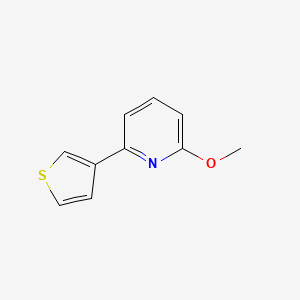 molecular formula C10H9NOS B1391960 2-甲氧基-6-(3-噻吩基)吡啶 CAS No. 740804-52-8
