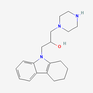 molecular formula C19H27N3O B13919605 1-Piperazin-1-yl-3-(1,2,3,4-tetrahydro-carbazol-9-yl)-propan-2-ol 