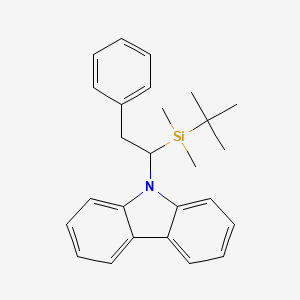 molecular formula C26H31NSi B13919607 9-(1-(tert-Butyldimethylsilyl)-2-phenylethyl)-9H-carbazole 