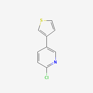 molecular formula C9H6ClNS B1391961 2-氯-5-(3-噻吩基)吡啶 CAS No. 873948-15-3