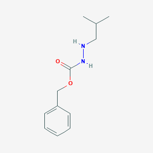 molecular formula C12H18N2O2 B13919675 Hydrazinecarboxylic acid, 2-(2-methylpropyl)-, phenylmethyl ester CAS No. 135942-00-6