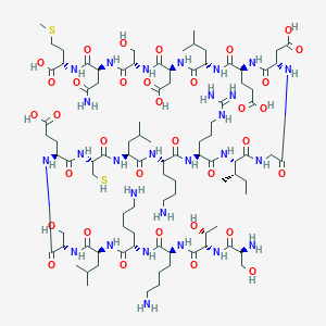 molecular formula C93H163N27O34S2 B13919682 Bax BH3 peptide (55-74), wild type 