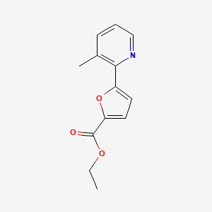 molecular formula C13H13NO3 B1391969 5-(3-甲基-2-吡啶基)-2-呋喃酸乙酯 CAS No. 1187170-24-6