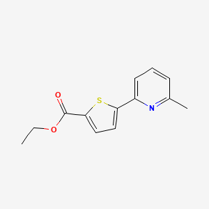 molecular formula C13H13NO2S B1391975 5-(6-甲基吡啶-2-基)噻吩-2-羧酸乙酯 CAS No. 1187163-46-7