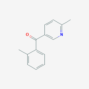 molecular formula C14H13NO B1391978 5-(2-Methylbenzoyl)-2-methylpyridine CAS No. 1187168-02-0