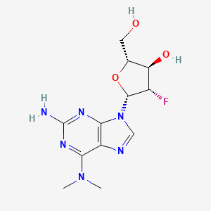 molecular formula C12H17FN6O3 B13919856 (2R,3R,4S,5R)-5-[2-amino-6-(dimethylamino)purin-9-yl]-4-fluoro-2-(hydroxymethyl)oxolan-3-ol 