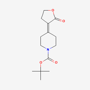 molecular formula C14H21NO4 B13919884 tert-Butyl 4-(2-oxodihydrofuran-3(2H)-ylidene)piperidine-1-carboxylate 