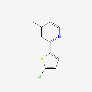 molecular formula C10H8ClNS B1391990 2-(5-氯-2-噻吩基)-4-甲基吡啶 CAS No. 202336-12-7