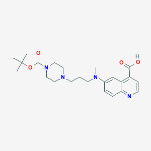 6-((3-(4-(tert-Butoxycarbonyl)piperazin-1-yl)propyl)(methyl)amino)quinoline-4-carboxylic acid