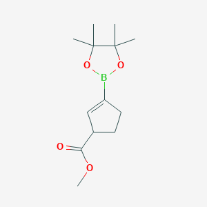 Methyl 3-(4,4,5,5-tetramethyl-1,3,2-dioxaborolan-2-YL)cyclopent-2-ene-1-carboxylate