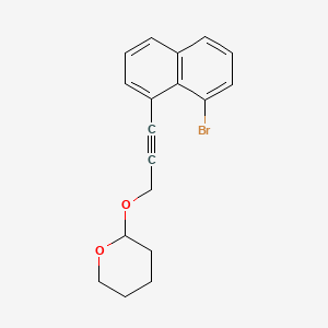 2-((3-(8-Bromonaphthalen-1-yl)prop-2-yn-1-yl)oxy)tetrahydro-2H-pyran