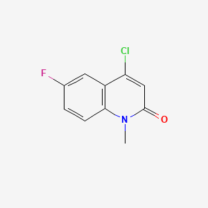 molecular formula C10H7ClFNO B13919958 4-Chloro-6-fluoro-1-methylquinolin-2(1H)-one 