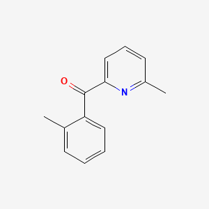 molecular formula C14H13NO B1391996 2-(2-甲基苯甲酰)-6-甲基吡啶 CAS No. 1187169-79-4