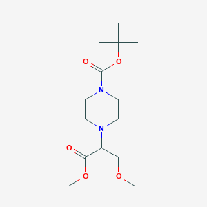 Tert-butyl 4-(1,3-dimethoxy-1-oxopropan-2-yl)piperazine-1-carboxylate