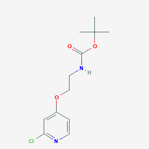 molecular formula C12H17ClN2O3 B13920006 Tert-butyl (2-((2-chloropyridin-4-yl)oxy)ethyl)carbamate 