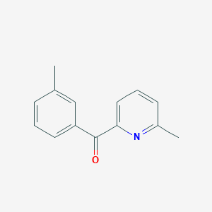 molecular formula C14H13NO B1392001 2-(3-甲基苯甲酰)-6-甲基吡啶 CAS No. 1187163-76-3