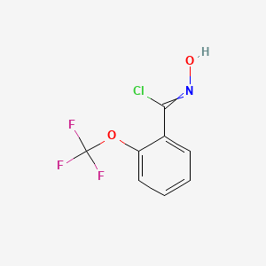 molecular formula C8H5ClF3NO2 B13920083 N-hydroxy-2-(trifluoromethoxy)benzimidoylchloride 