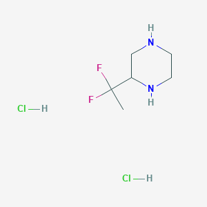 molecular formula C6H14Cl2F2N2 B13920086 2-(1,1-Difluoroethyl)piperazine;dihydrochloride 