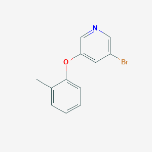 molecular formula C12H10BrNO B13920119 3-Bromo-5-(o-tolyloxy)pyridine 