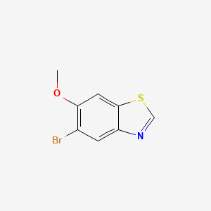 molecular formula C8H6BrNOS B13920236 5-Bromo-6-methoxy-1,3-benzothiazole 