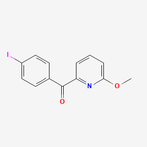 molecular formula C13H10INO2 B1392024 2-(4-碘苯甲酰基)-6-甲氧基吡啶 CAS No. 1187171-28-3