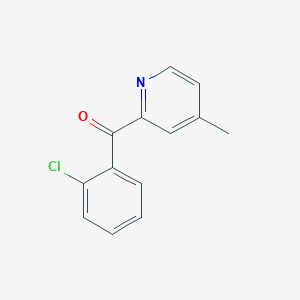 molecular formula C13H10ClNO B1392033 2-(2-氯苯甲酰)-4-甲基吡啶 CAS No. 1187164-91-5
