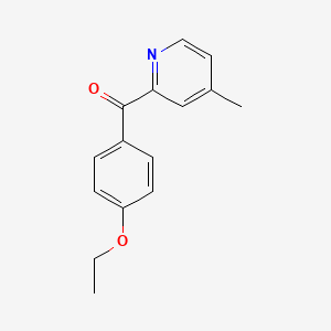 B1392034 2-(4-Ethoxybenzoyl)-4-methylpyridine CAS No. 1187163-94-5