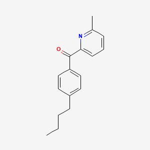 molecular formula C17H19NO B1392038 2-(4-丁基苯甲酰)-6-甲基吡啶 CAS No. 1187166-14-8
