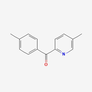 molecular formula C14H13NO B1392040 2-(4-甲基苯甲酰)-5-甲基吡啶 CAS No. 1187166-34-2