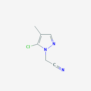 molecular formula C6H6ClN3 B13920403 2-(5-Chloro-4-methyl-pyrazol-1-YL)acetonitrile 