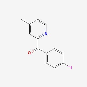 molecular formula C13H10INO B1392041 2-(4-碘苯甲酰基)-4-甲基吡啶 CAS No. 1187166-91-1