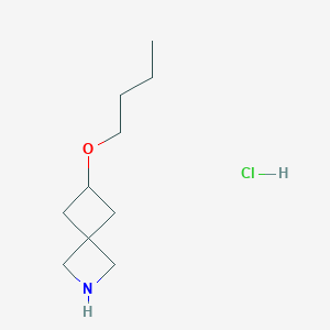 molecular formula C10H20ClNO B13920414 6-Butoxy-2-azaspiro[3.3]heptane hydrochloride 