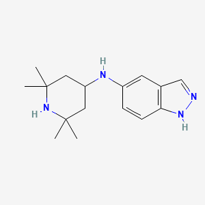 molecular formula C16H24N4 B13920434 1H-Indazol-5-amine, N-(2,2,6,6-tetramethyl-4-piperidinyl)- CAS No. 478836-27-0