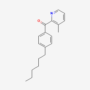 molecular formula C19H23NO B1392045 2-(4-Hexylbenzoyl)-3-methylpyridine CAS No. 1187165-89-4