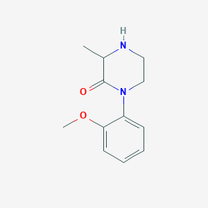 molecular formula C12H16N2O2 B13920458 1-(2-Methoxyphenyl)-3-methylpiperazin-2-one 