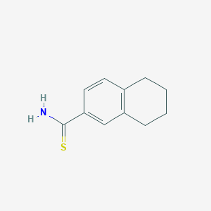 molecular formula C11H13NS B13920464 5,6,7,8-Tetrahydronaphthalene-2-carbothioamide 