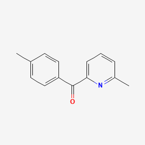 molecular formula C14H13NO B1392049 2-(4-Methylbenzoyl)-6-methylpyridine CAS No. 1164200-12-7