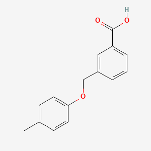 molecular formula C15H14O3 B13920503 3-[(4-Methylphenoxy)methyl]benzoic acid CAS No. 195447-86-0