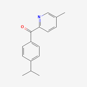 molecular formula C16H17NO B1392051 2-(4-Isopropylbenzoyl)-5-methylpyridine CAS No. 1187166-72-8