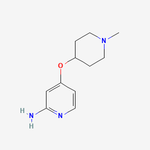 molecular formula C11H17N3O B13920513 4-((1-Methylpiperidin-4-YL)oxy)pyridin-2-amine 