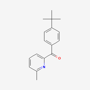 molecular formula C17H19NO B1392052 2-(4-tert-Butylbenzoyl)-6-methylpyridine CAS No. 1187164-41-5